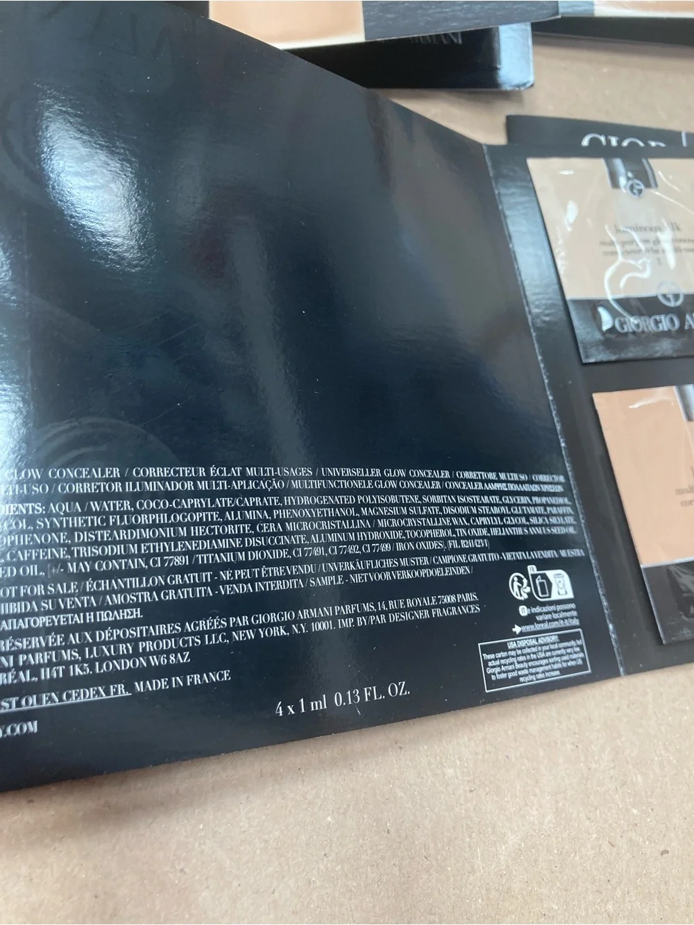Giorgio Armani luminous silk multi purpose glow concealer samples